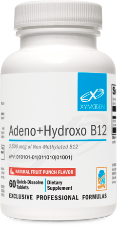Adeno+Hydroxo B12 Natural Fruit Punch Flavor 60 Tablets